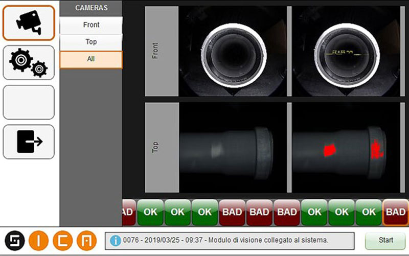 SICAARTIFICIAL VISION FOR PIPE EXTRUSION LINES